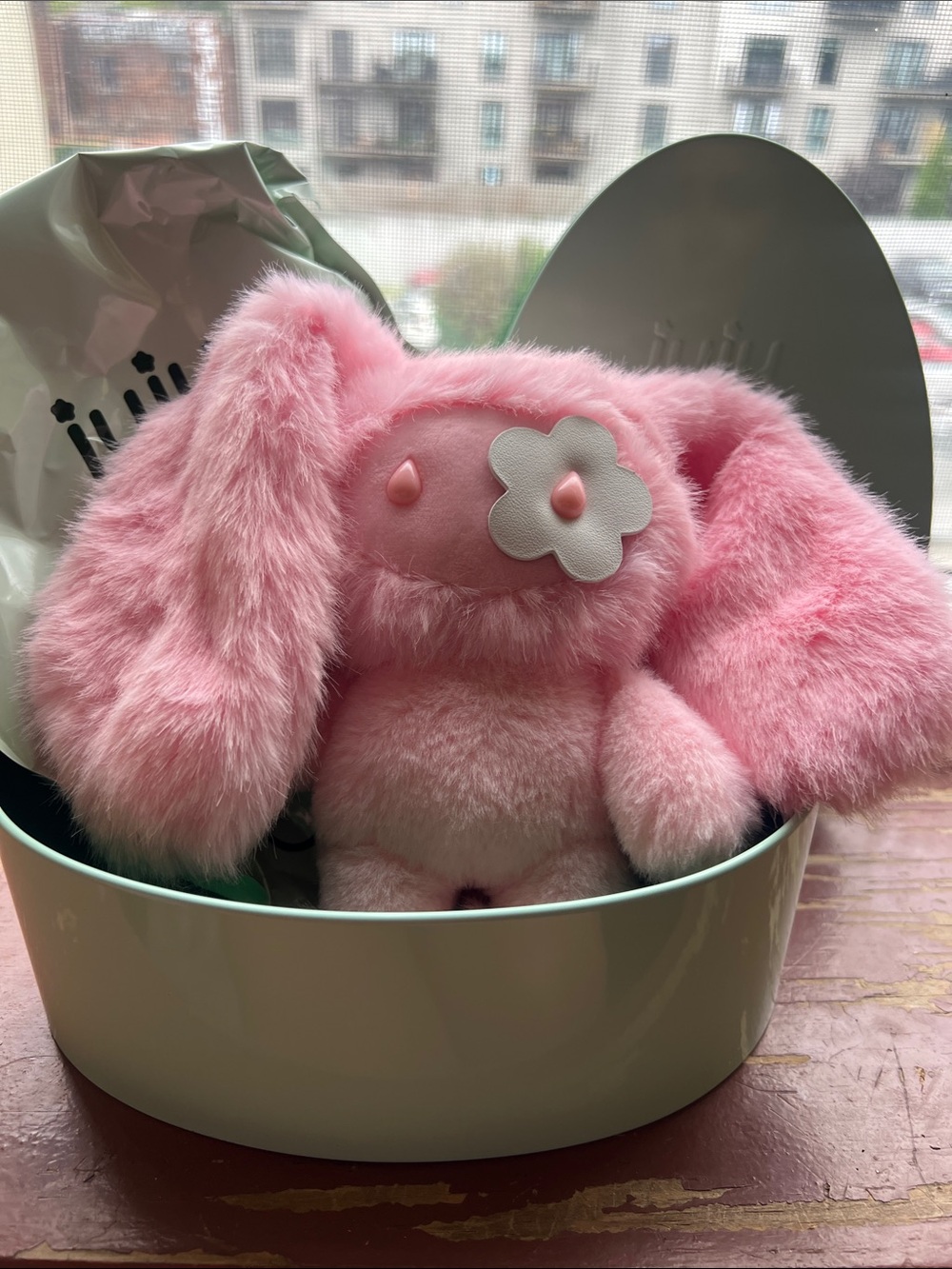 JuJu Pink Easter Bunny Bag Charm Keychain Rare Collectible- Boo - Picture 3 of 6